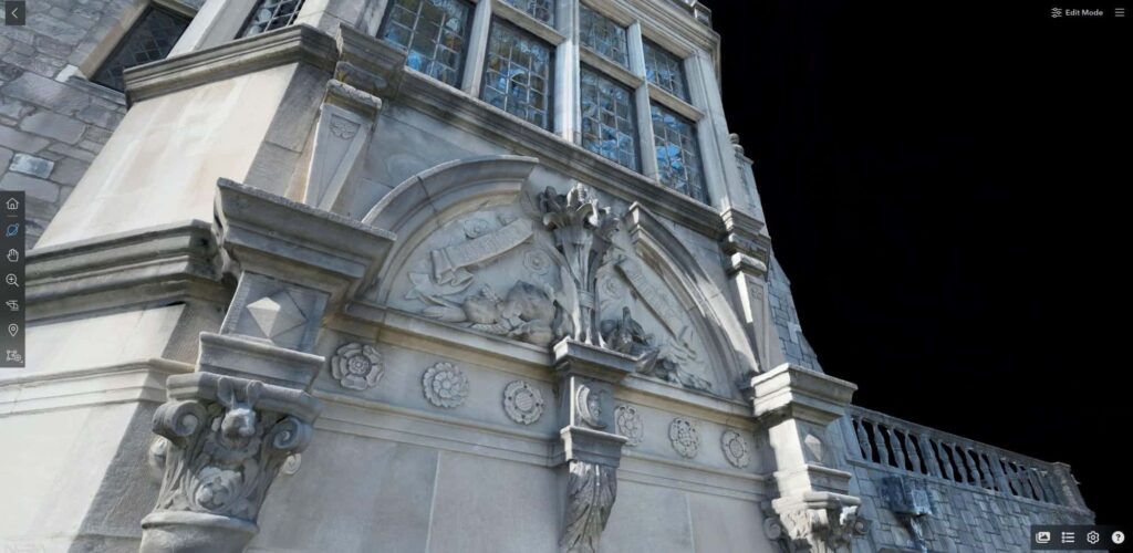 Coe Hall stone carving detail