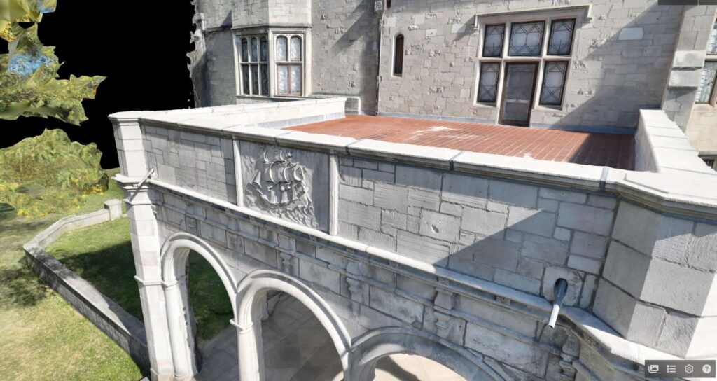 Coe Hall terrace arches