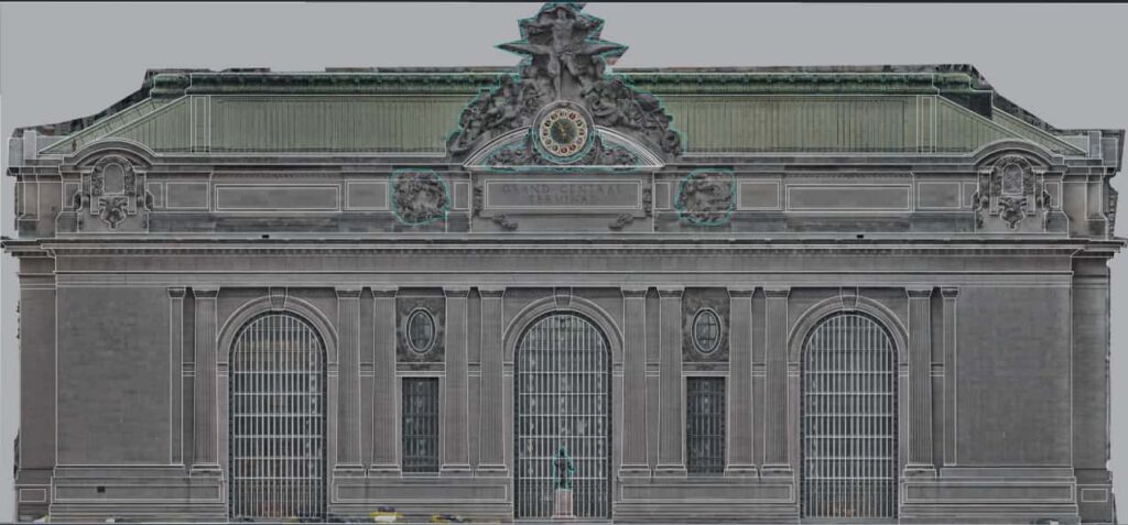 Grand Central facade point cloud