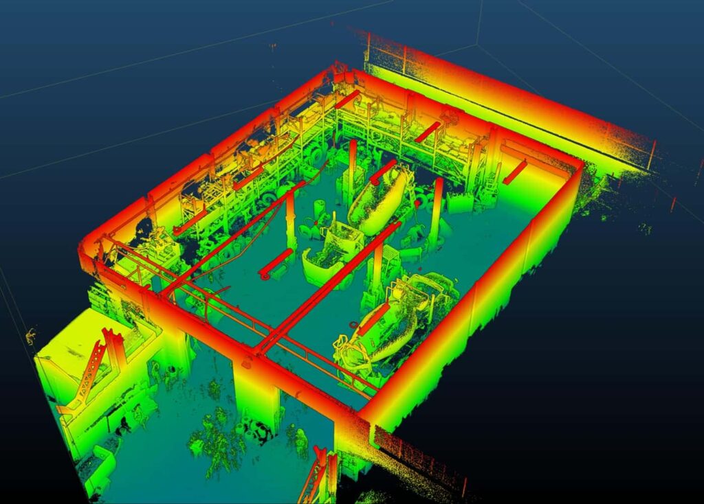 Ground laser scan point-cloud view